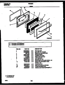 05 - Door Parts parts for Frigidaire Range FEF335BAWA from AppliancePartsPros.com