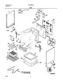05 - Body parts for Frigidaire Range FEF336BCB from AppliancePartsPros.com