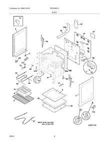 05 - Body parts for Frigidaire Range FEF336BCH from AppliancePartsPros.com