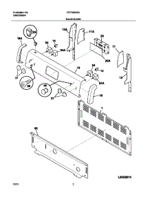 03 - Backguard parts for Frigidaire Range FEF336ASC from AppliancePartsPros.com