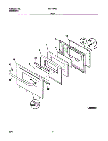 09 - Door parts for Frigidaire Range FEF336ASC from AppliancePartsPros.com