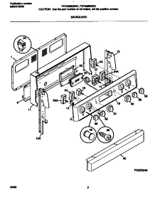 02 - Backguard parts for Frigidaire Range FEF336BGDC from AppliancePartsPros.com