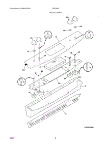 03 - Backguard parts for Frigidaire Range FED355ESC from AppliancePartsPros.com