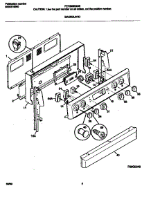 02 - Backguard parts for Frigidaire Range FEF336BGDB from AppliancePartsPros.com
