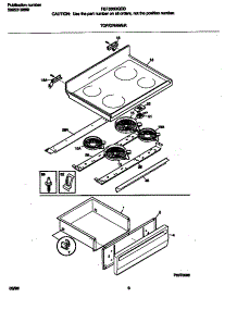 04 - Top / Drawer parts for Frigidaire Range FEF336BGDB from AppliancePartsPros.com