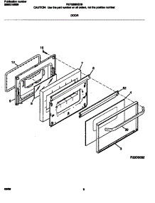 05 - Door parts for Frigidaire Range FEF336BGDB from AppliancePartsPros.com