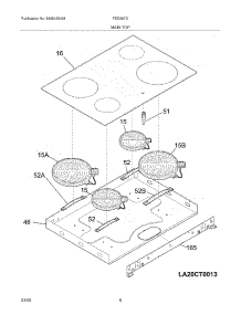 07 - Maintop parts for Frigidaire Range FED367DQB from AppliancePartsPros.com