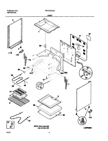 05 - Body parts for Frigidaire Range FEF303CWA from AppliancePartsPros.com