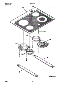 04 - Top parts for Frigidaire Range FED367CCTD from AppliancePartsPros.com