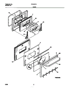 05 - Door parts for Frigidaire Range FED367CCTD from AppliancePartsPros.com
