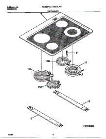 04 - Top / Drawer parts for Frigidaire Range FED387CCSF from AppliancePartsPros.com