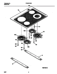 04 - Top parts for Frigidaire Range FED387CESB from AppliancePartsPros.com