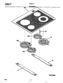 04 - Top / Drawer parts for Frigidaire Range FED387CCSC from AppliancePartsPros.com