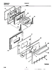 05 - Door parts for Frigidaire Range FED387CCSC from AppliancePartsPros.com