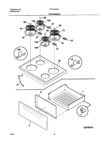 07 - Top / Drawer parts for Frigidaire Range FEF312ASA from AppliancePartsPros.com