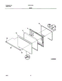09 - Door parts for Frigidaire Range FEF312ASA from AppliancePartsPros.com