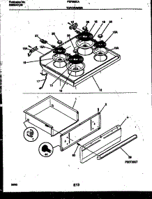 04 - Cooktop And Drawer Parts parts for Frigidaire Range FEF322CASA from AppliancePartsPros.com