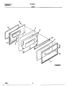 05 - Door parts for Frigidaire Range FEF322CCTC from AppliancePartsPros.com