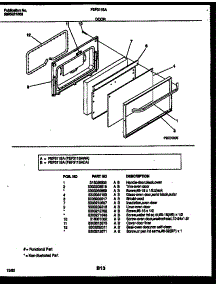 05 - Door Parts parts for Frigidaire Range FEF311SAWA from AppliancePartsPros.com