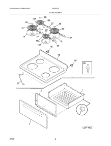 07 - Top / Drawer parts for Frigidaire Range FEF326ASL from AppliancePartsPros.com