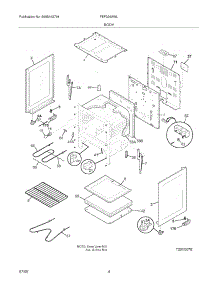 05 - Body parts for Frigidaire Range FEF326AWL from AppliancePartsPros.com