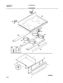 07 - Top / Drawer parts for Frigidaire Range FEF336WHSD from AppliancePartsPros.com