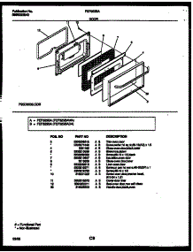 05 - Door Parts parts for Frigidaire Range FEF323BAWA from AppliancePartsPros.com