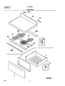 07 - Top / Drawer parts for Frigidaire Range FEF336ASF from AppliancePartsPros.com