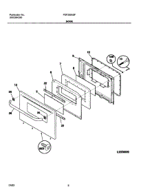 09 - Door parts for Frigidaire Range FEF336ASF from AppliancePartsPros.com