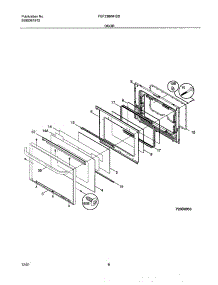 09 - Door parts for Frigidaire Range FEF336WHSD from AppliancePartsPros.com