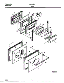 04 - Door parts for Frigidaire Oven FEB756CBSB from AppliancePartsPros.com