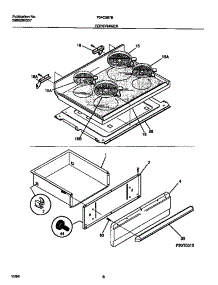 04 - Top / Drawer parts for Frigidaire Range F04C367BTA from AppliancePartsPros.com