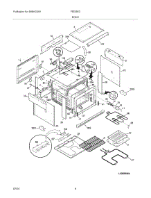 05 - Body parts for Frigidaire Range FED355DBB from AppliancePartsPros.com
