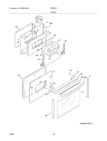 09 - Door parts for Frigidaire Range FED355DBB from AppliancePartsPros.com