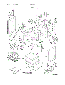 05 - Body parts for Frigidaire Range FEF365BWH from AppliancePartsPros.com