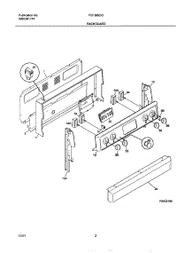 03 - Backguard parts for Frigidaire Range FEF365CGSE from AppliancePartsPros.com