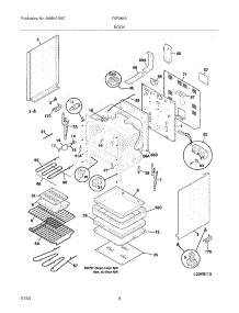 05 - Body parts for Frigidaire Range FEF366AWK from AppliancePartsPros.com