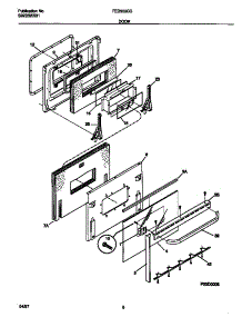 05 - Door parts for Frigidaire Range FED353CCDC from AppliancePartsPros.com
