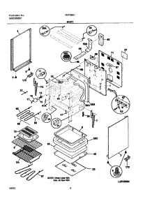 05 - Body parts for Frigidaire Range FEF366CQA from AppliancePartsPros.com