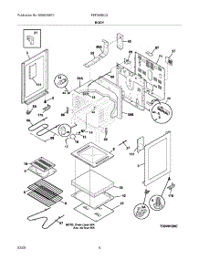 05 - Body parts for Frigidaire Range FEF366ECG from AppliancePartsPros.com