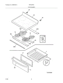 07 - Top / Drawer parts for Frigidaire Range FEF336FMC from AppliancePartsPros.com