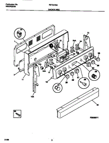 02 - Backguard parts for Frigidaire Range FEF337BADB from AppliancePartsPros.com
