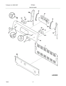 03 - Backguard parts for Frigidaire Range FEF366CBG from AppliancePartsPros.com