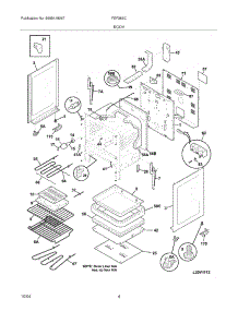 05 - Body parts for Frigidaire Range FEF366CBG from AppliancePartsPros.com