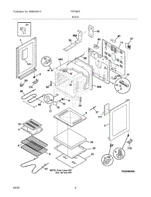 05 - Body parts for Frigidaire Range FEF366ESJ from AppliancePartsPros.com