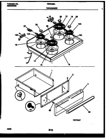 04 - Cooktop And Drawer Parts parts for Frigidaire Range FEF342BADA from AppliancePartsPros.com