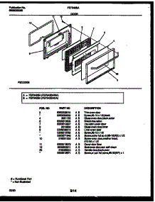 05 - Door Parts parts for Frigidaire Range FEF342BADA from AppliancePartsPros.com