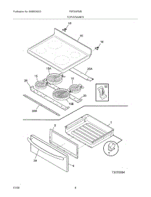 07 - Top / Drawer parts for Frigidaire Range FEF336FMB from AppliancePartsPros.com