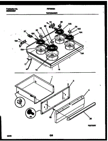 05 - Cooktop And Drawer Parts parts for Frigidaire Range FEF350BADA from AppliancePartsPros.com