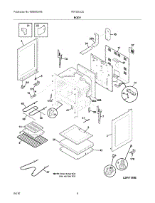 05 - Body parts for Frigidaire Range FEF339LCB from AppliancePartsPros.com